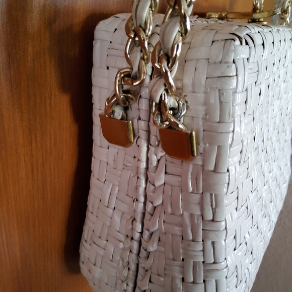 Authentic Vintage 1960's Rodo White Basket Weave Made in Italy EUC - Picture 9 of 16